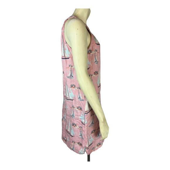 St. Tropez West Womens Linen Sailboat Dress sz Small - Picture 6 of 8